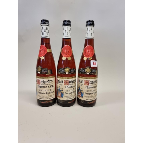 56 - Three 75cl bottles of Niersteiner Hergottstroppfchen Auslese, 1967, Gerhardt. (3)... 