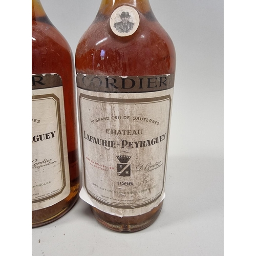 57 - Two 75cl bottles of Chateau Lafaurie-Peyraguey, Sauternes, 1966. (2)