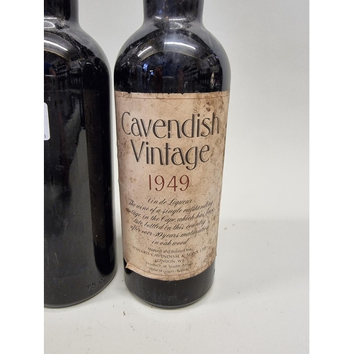58 - A 73cl bottle of Cavendish 1949 Vintage Port; together with another bottle of old port, (lacking lab... 