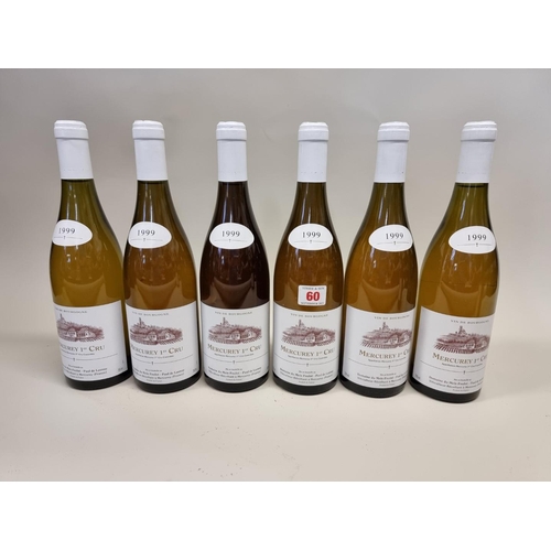 60 - Six 75cl bottles of Mercurey Blanc 1er Cru, 1999, Meix Foulot. (6)