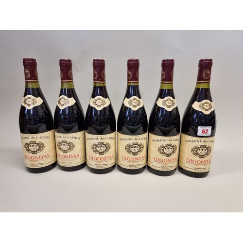 62 - Six 75cl bottles of Gigondas Domaine de Cayron, 1986, Michel Faraud. (6)