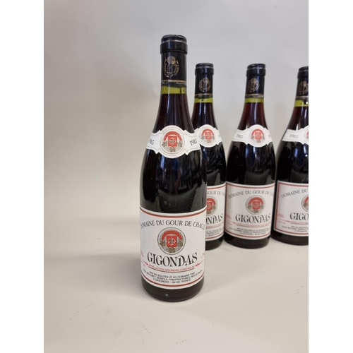 65 - Six 75cl bottles of Gigondas, 1985, Domaine du Gour de Chaule. (6)