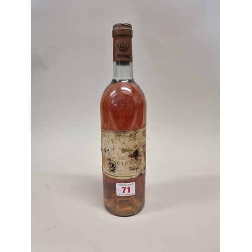 71 - A 75cl bottle of Chateau Rieussec, Sauternes, 1981.