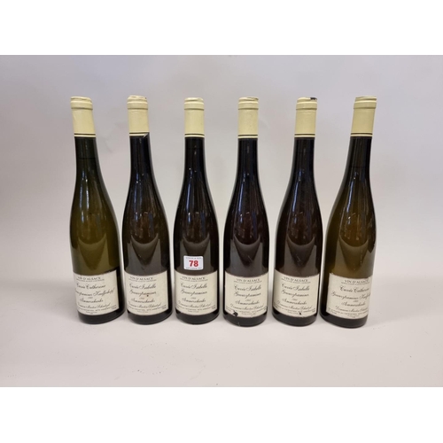 78 - Three 75cl bottles of Gewurztraminer Cuvee Isabelle, 1988; together with three 75cl bottles of Gewur... 