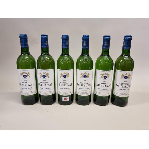 87 - Six 75cl bottles of Chateau De Fieuzal Blanc, 2001, Pessac-Leognan. (6)