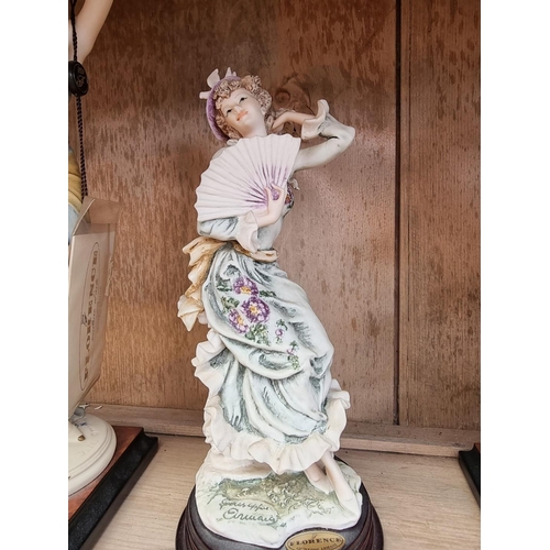 1138 - Five Capodimonte figure groups, largest 34cm high; together with three other resin figures. (8) ... 