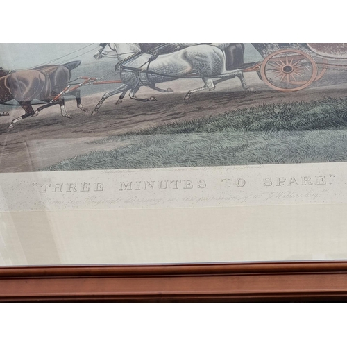 1143 - After T N H Walsh, 'Three Minutes To Spare', colour lithograph, I.37.5 x 75.5cm.  ... 