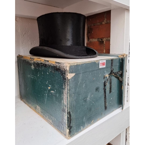 1160 - An old top hat, in box. 