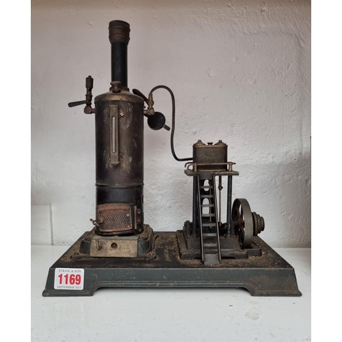 1169 - A Doll & Cie stationary steam engine, 27.5cm wide.