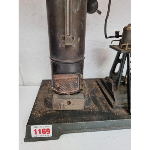 1169 - A Doll & Cie stationary steam engine, 27.5cm wide.