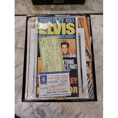 1352 - A collection of reproduction Elvis Presley ephemera and memorabilia, boxed.... 