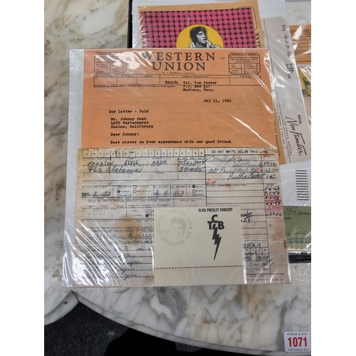 1352 - A collection of reproduction Elvis Presley ephemera and memorabilia, boxed.... 