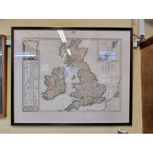 1440 - A large antique French handcoloured map of Great Britain, by C F Delamarche, 53.5 x 71.5cm.... 