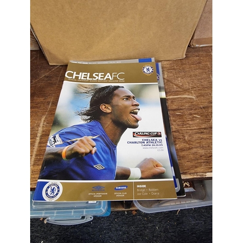 1445 - Football: a collection of Chelsea football programmes. 