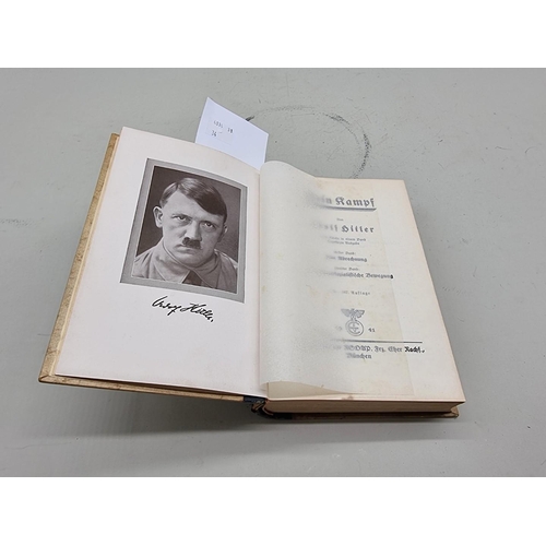 1474 - Adolf Hitler, Mein Kampf, wedding edition, inscribed and dated 1941, Saarburg district.... 