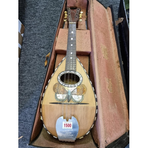 1500 - Two antique Italian mandolins, one (s.d.), each in case.