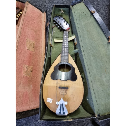 1500 - Two antique Italian mandolins, one (s.d.), each in case.