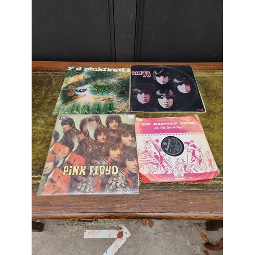 1509 - Two Pink Floyd 33rpm vinyl records, comprising 'The Piper at The Gates of Dawn'; and 'A Saucerful of... 