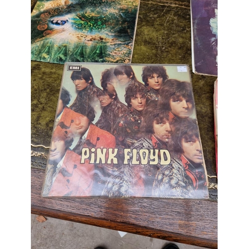 1509 - Two Pink Floyd 33rpm vinyl records, comprising 'The Piper at The Gates of Dawn'; and 'A Saucerful of... 