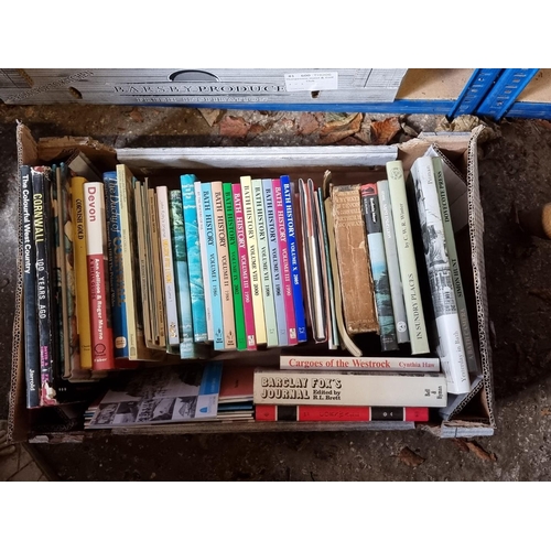 1556 - Books: a collection of West Country interest, to include Bath. (two trays)