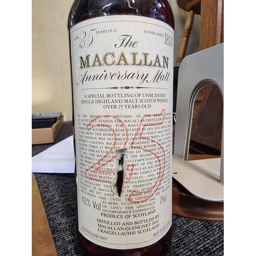 92 - A 75cl bottle of The Macallan 1957 25 Year Old Anniversary Malt Whisky, bottled in 1983, in owc, (sm... 