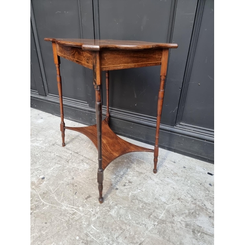 1064 - A small late Victorian rosewood and inlaid occasional table, 57.5cm wide. ... 