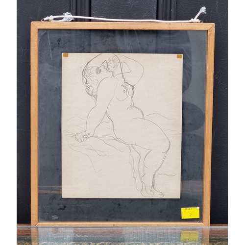 1565 - Rene Magritte, female nude with grapes, circa 1940s, two works, recto and verso, each pencil, 21 x 1... 