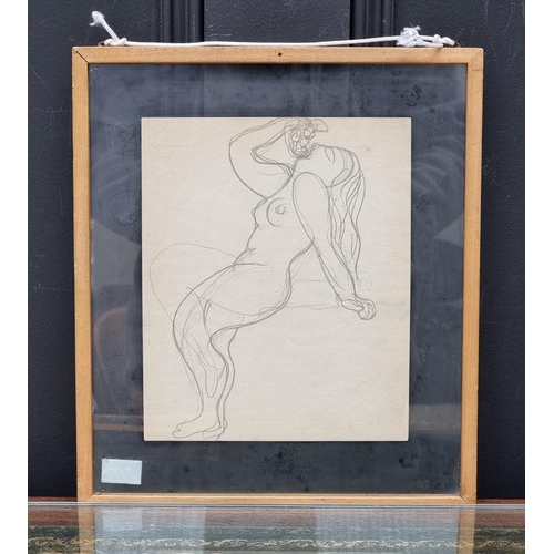 1565 - Rene Magritte, female nude with grapes, circa 1940s, two works, recto and verso, each pencil, 21 x 1... 