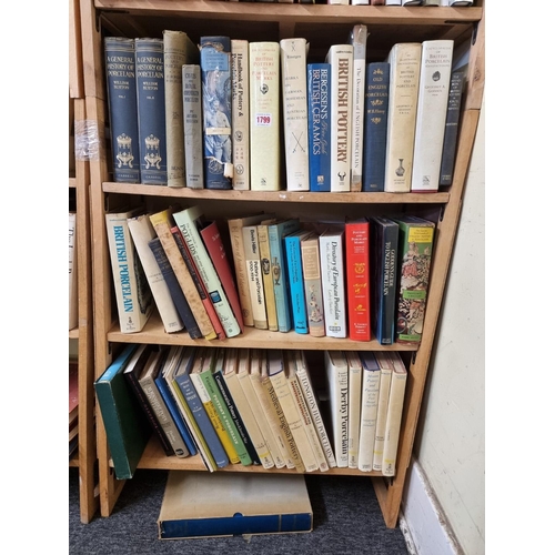 1799 - Books: art reference, general ceramics. (three shelves)