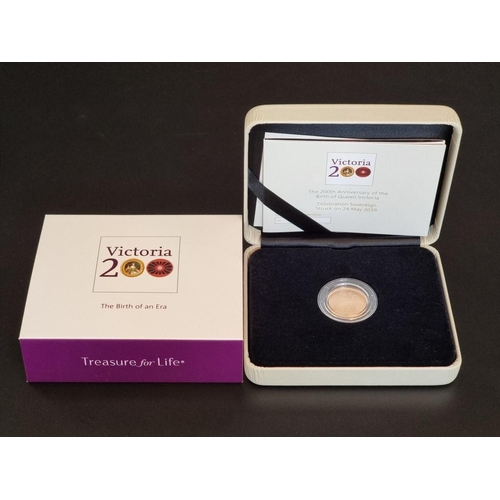 11 - Coins: a 2019 Royal Mint 'Queen Victoria Celebration' gold sovereign, with CoA No.559/650, cased.... 