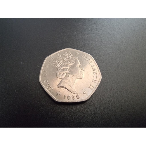 115 - Coins: a 1998 Isle of Man Christmas Motorcyle and Sidecar 50p.