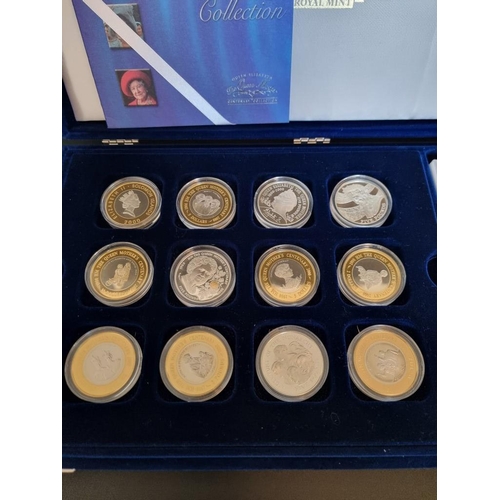 19 - Coins: a 2000 Royal Mint 'The Queen Mother Centenary Collection', containing 12 silver proof coins, ... 