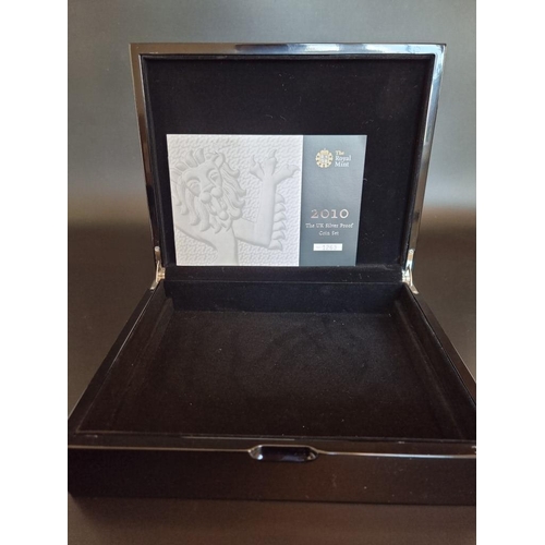20 - Coins: a 2010 Royal Mint 'UK Silver Proof Coin Set', containing thirteen coins £5 to 5p, with CoA No... 