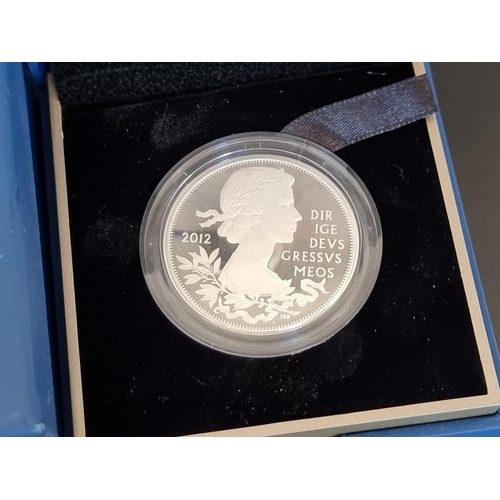 34 - Coins: a 2012 Royal Mint 'The Queen's Diamond Jubilee' silver proof Piedfort £5 coin, with CoA No.34... 