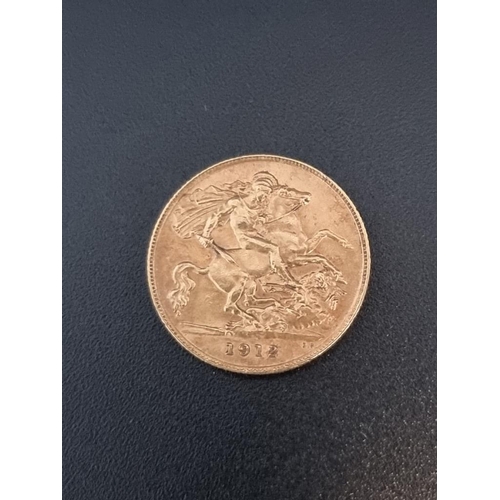 4 - Coins: a George V 1912 gold half sovereign.