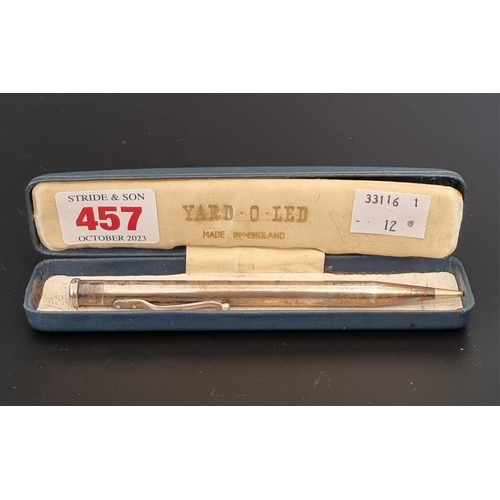 457 - A silver Yard-O-Led propelling pencil, London 1968, 12cm, boxed.