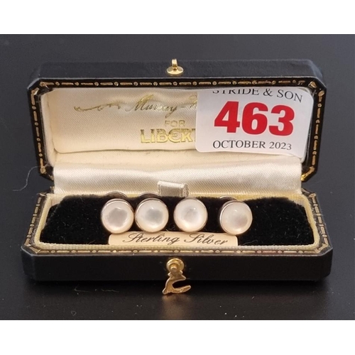 463 - A cased set of four Murray Ward for Liberty dress studs.