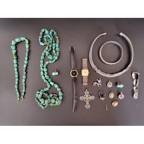 626 - A Mexican white metal necklace, stamped 925, and various other jewellery.