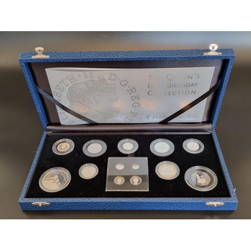 65 - Coins: a 2006 Royal Mint 'The Queen's 80th Birthday Collection', containing thirteen coins, to inclu... 