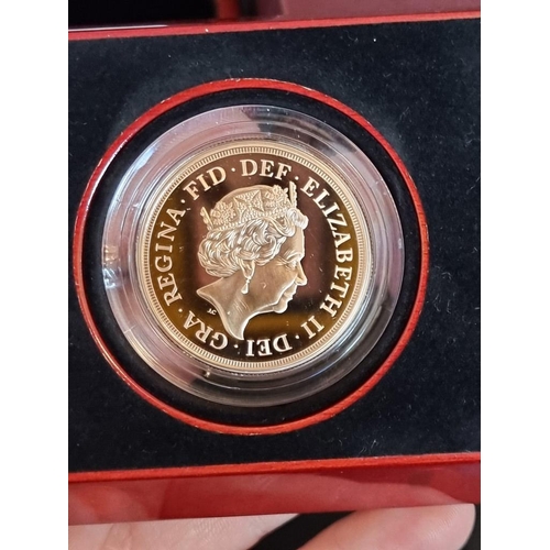 7 - Coins: a 2018 Royal Mint gold five sovereign coin, 39.94g, with CoA No.515/1000, boxed.... 