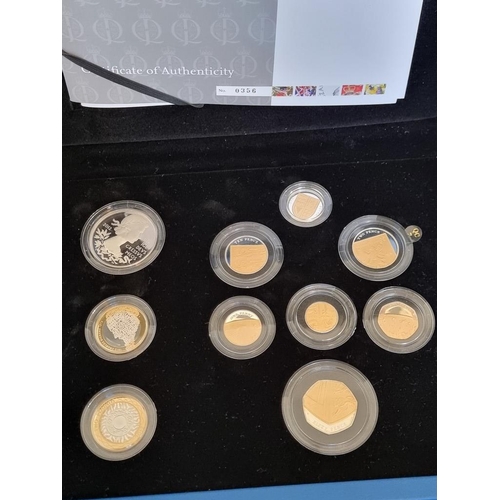 74 - Coins: a 2012 Royal Mint 'The Queen's Diamond Jubilee' silver proof ten coin set, £5 to £5, with CoA... 