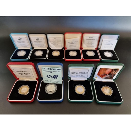 88 - Coins: ten Royal Mint silver proof £2 coins, to include two Piedfort examples. (10)