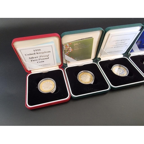 89 - Coins: eight Royal mint silver proof £2 coins; to include 2005 '400th Anniversary of the Gunpowder P... 