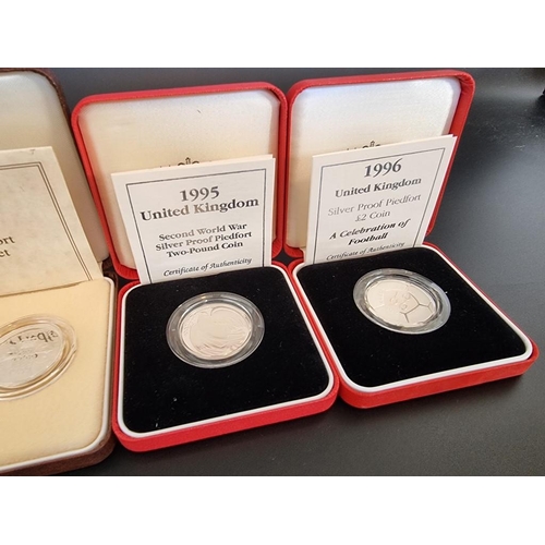 90 - Coins: six Royal mint silver proof Piedfort £2 coins; to include 'Abolition of Slavery' and 'Gun Pow... 