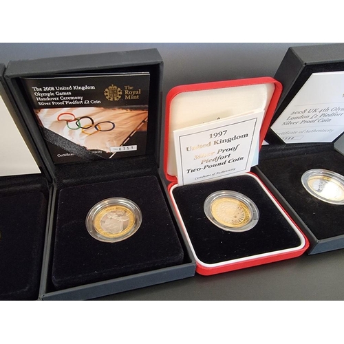 91 - Coins: six Royal Mint silver proof Piedfort £2 coins; to include 'Bravery in the Skies' and 'A Power... 