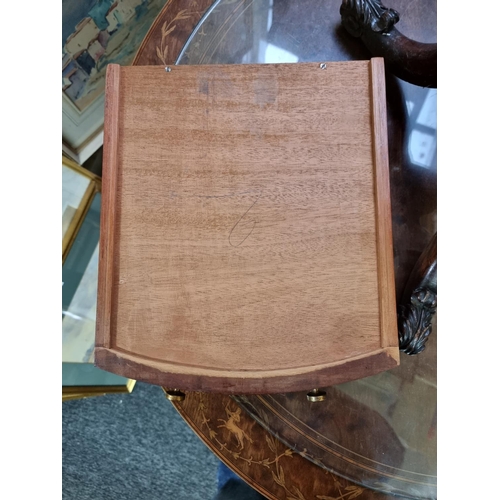 1031 - A late Victorian mahogany and inlaid marquetry drum top pedestal table, in the manner of Edward... 