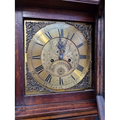 1030 - A George III oak eight day longcase clock, the 12in square brass dial inscribed 'John Mason, Bawtry'... 