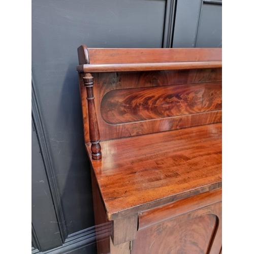 1054 - A Victorian mahogany chiffonier, 91.5cm wide. 