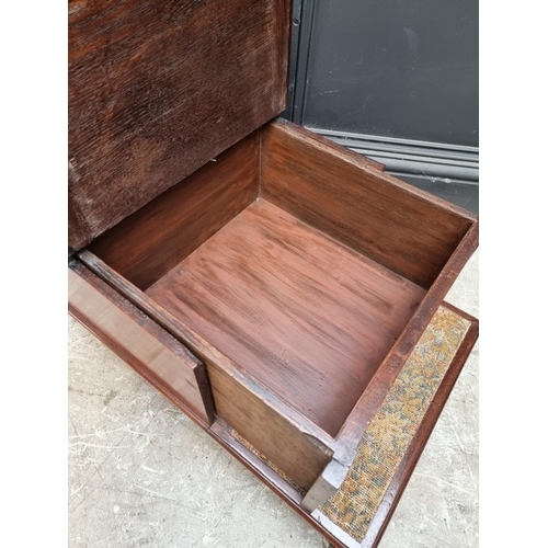 1104 - A set of 19th century mahogany and line inlaid commode steps, 44cm wide.