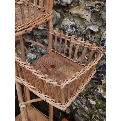 1119 - A wicker plant stand, 115cm high x 61cm wide.  